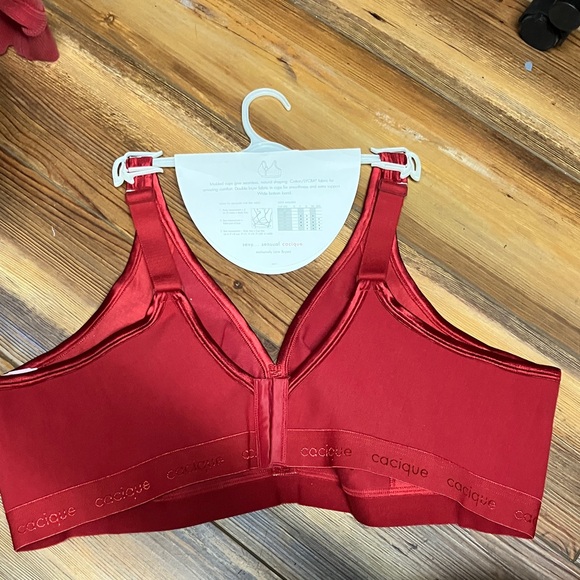 Cacique Deep Red Full Coverage Bra - Picture 3 of 4